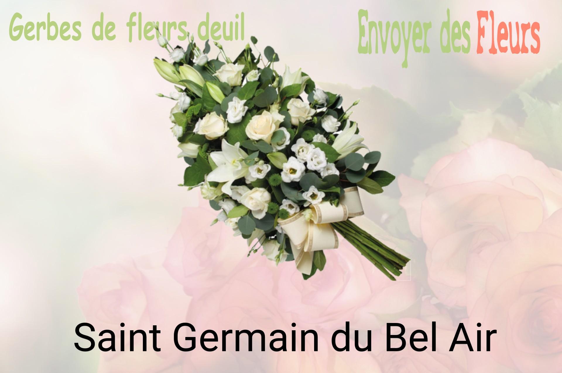 Gerbe de fleurs de deuil livrée à Saint-Germain-du-Bel-Air